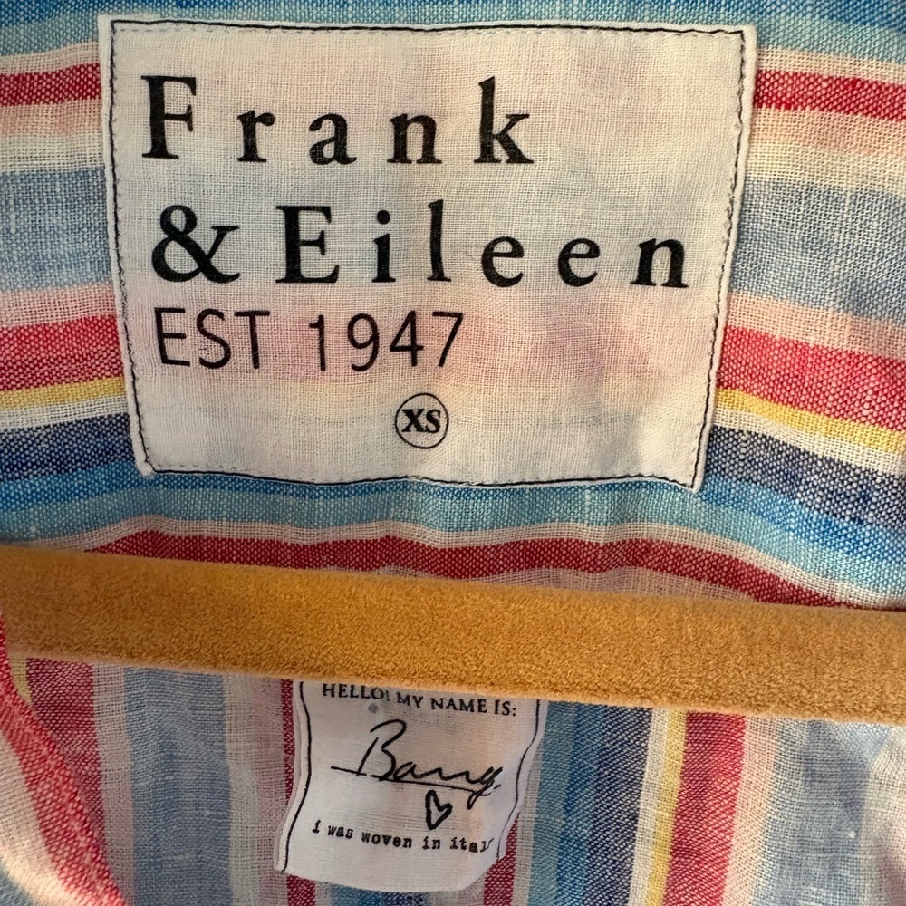 Frank & Eileen Multicolor Linen Striped Barry Shirt - XS - Picture 10 of 12
